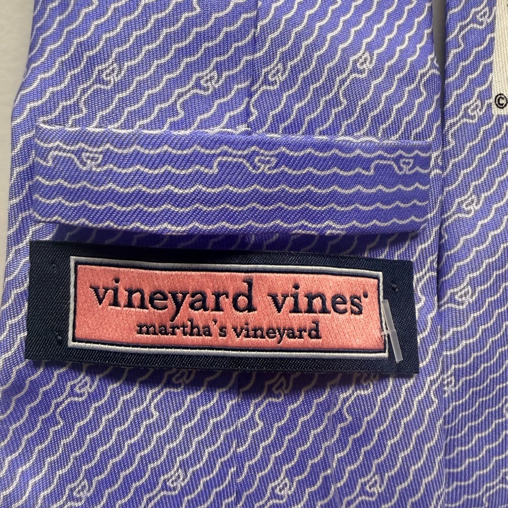 Vineyard Vines Lavender Geometric Tie - Picture 3 of 4